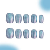 「Milky Way」10Pcs Handmade Press-on Nails, 3D Hand-Painted Reusable False Nails